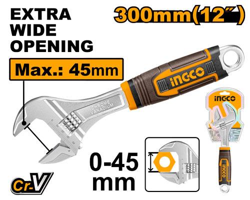 Ingco 300mm Adjustable Wrench | HADW131128 Ingco